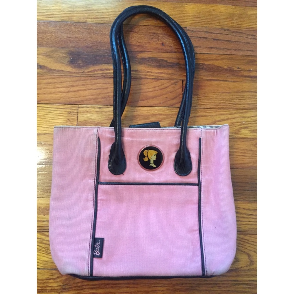 Vintage retro Barbie purse black & pink
